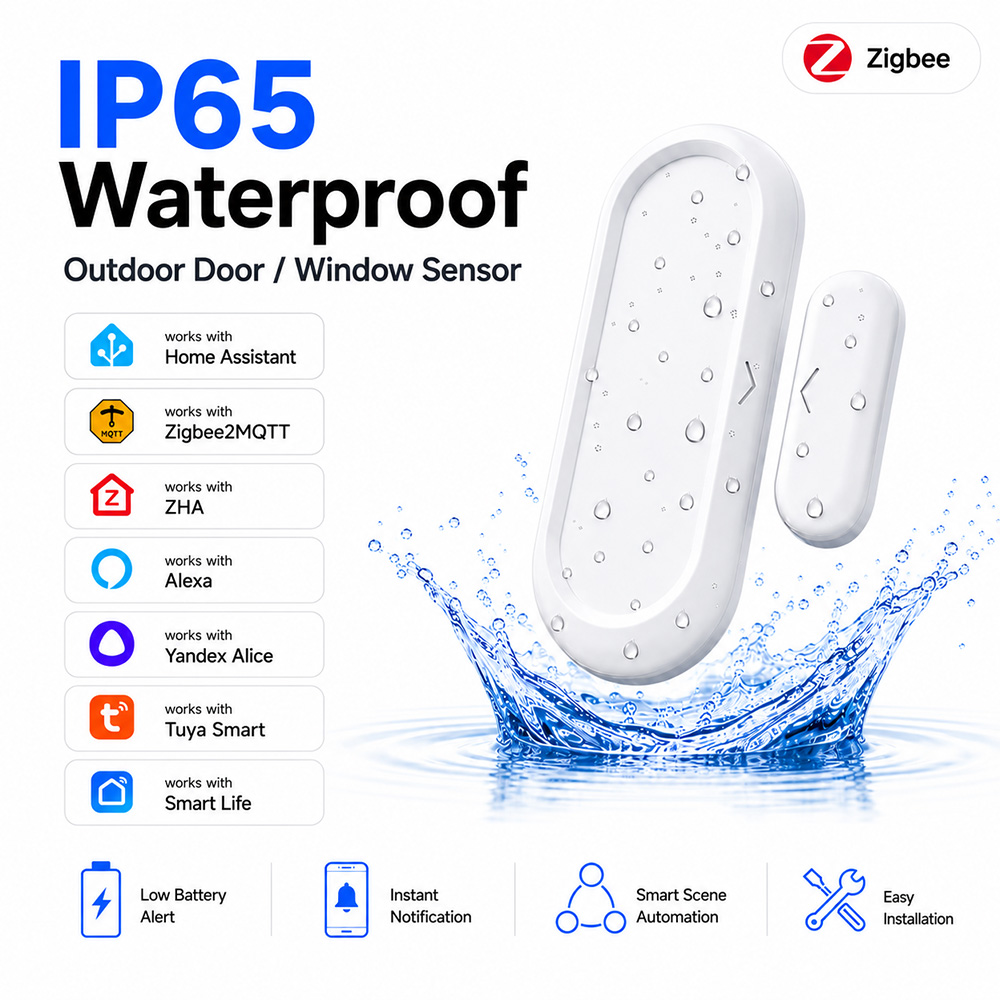 Smart Home Zigbee 3.0 - Sensor de Puerta y Ventana Zigbee