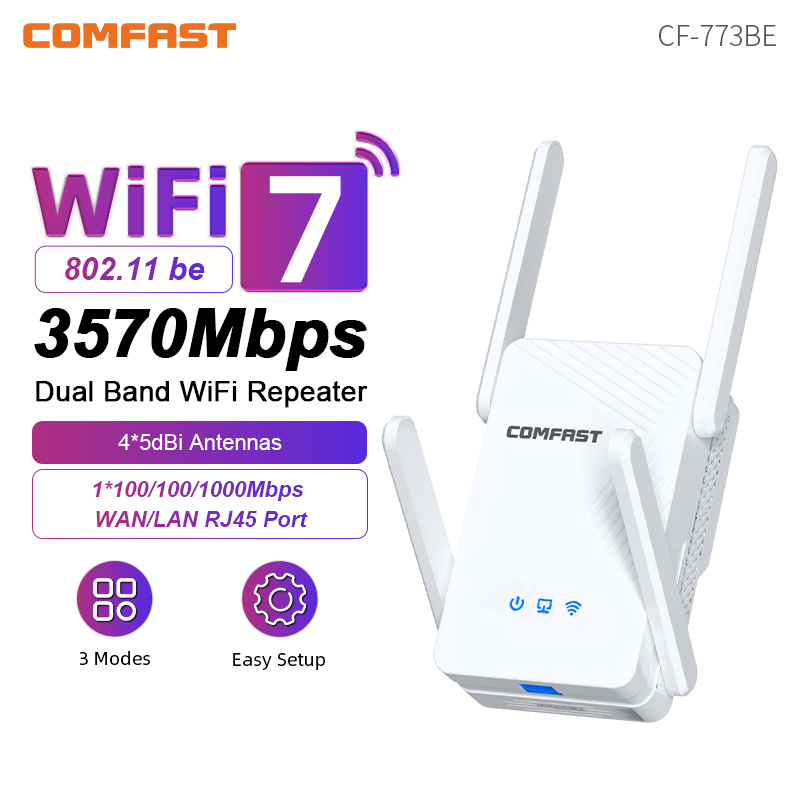 Smart Home Router - Comfast-repetidor WiFi de 3570Mbps, extensor inalámbrico,