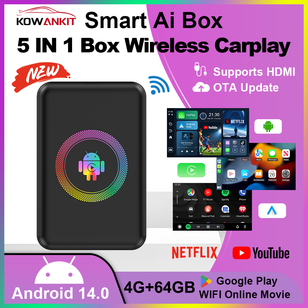 Smart Home Youtube - Kowankit 2026 4+64G Android 14 Inalámbrico
