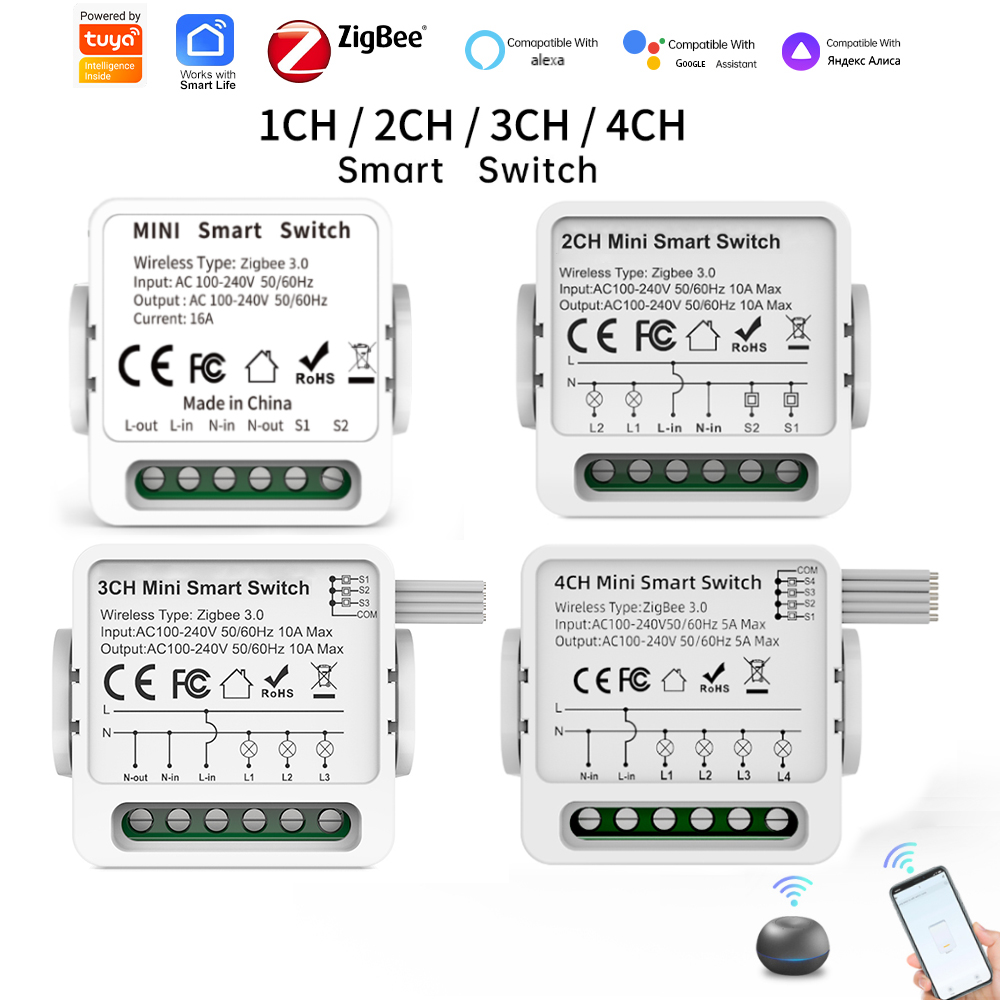 Smart Home Zigbee 3.0 - Interruptor Inteligente Tuya Zigbee 3.0 de