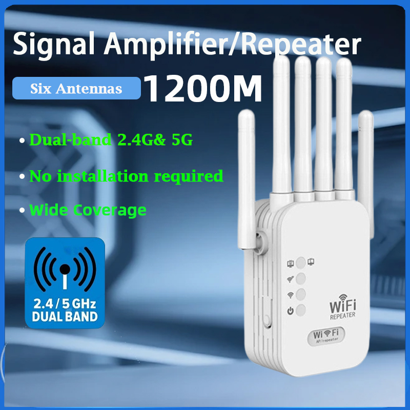 Smart Home Router - Repetidor WiFi Inalámbrico KATORD de 1200Mbps,
