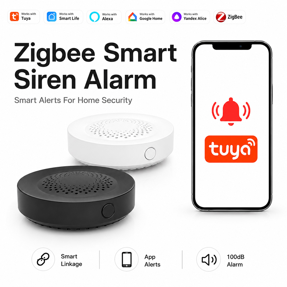 Smart Home Yandex - Alarma con Sirena Tuya Zigbee de