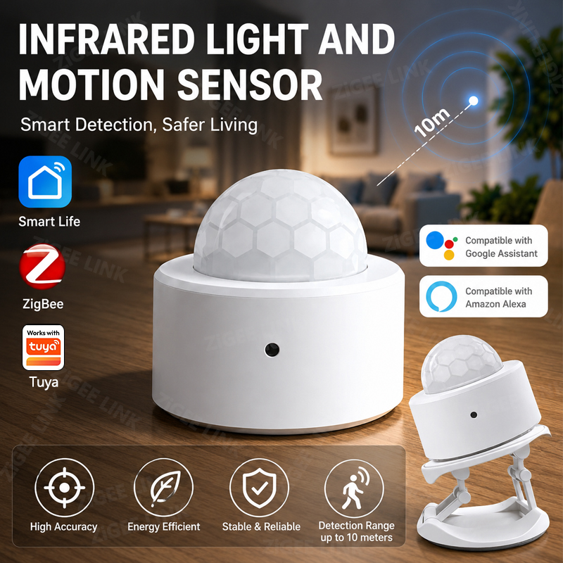 Smart Home Zigbee 3.0 - Sensor de movimiento ZigBee 3,0 PIR,