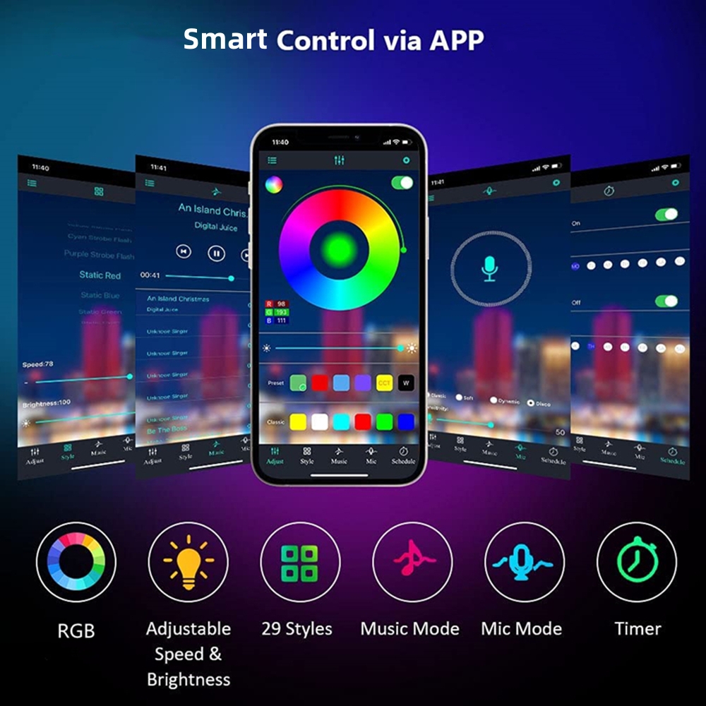 Tira de luces LED RGB, sincron - Smart Home Llm reseña y precio