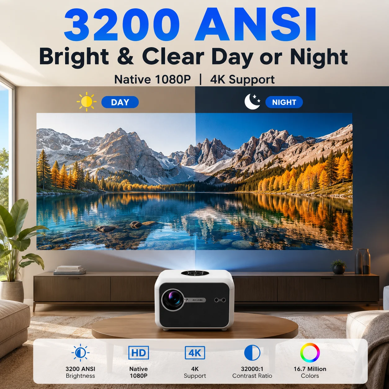 Proyector Inteligente A6L 3200 - Smart Home Youtube reseña y precio