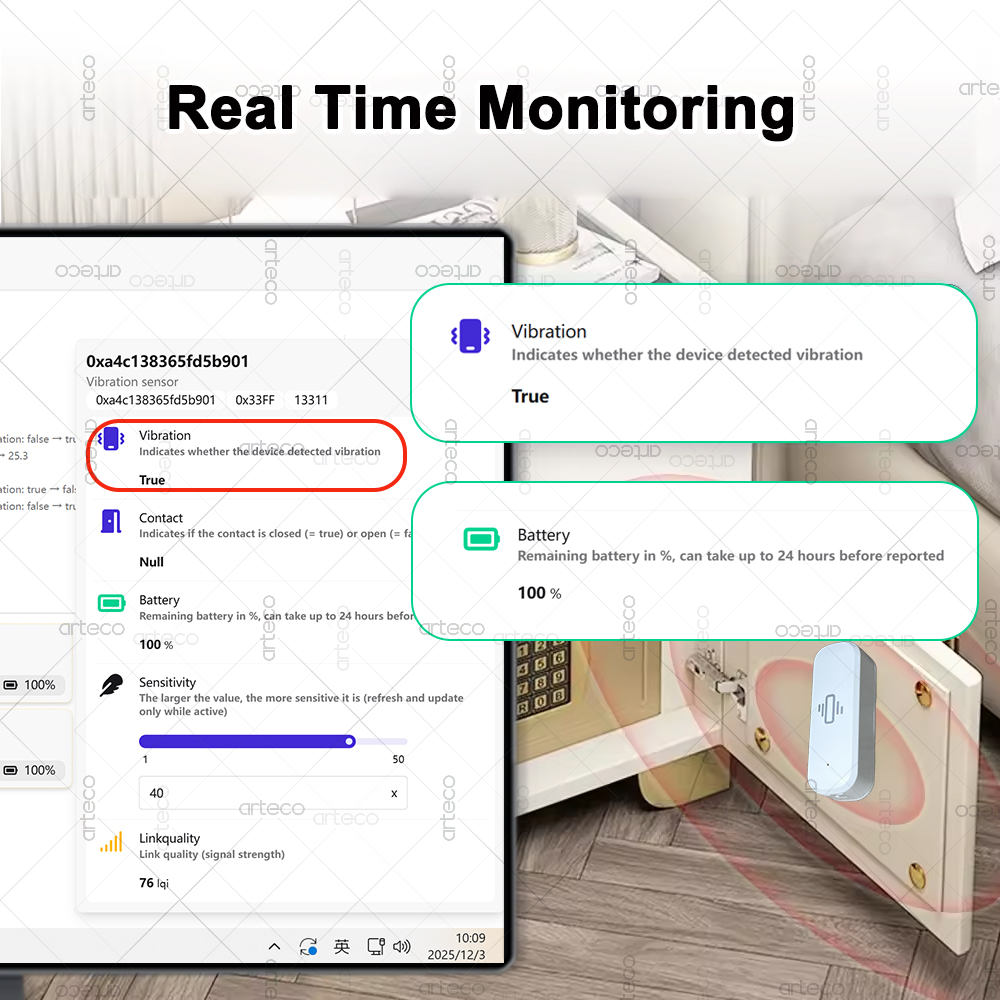 Sensor de vibración inteligent - Smart Home Zigbee 3.0 reseña y precio