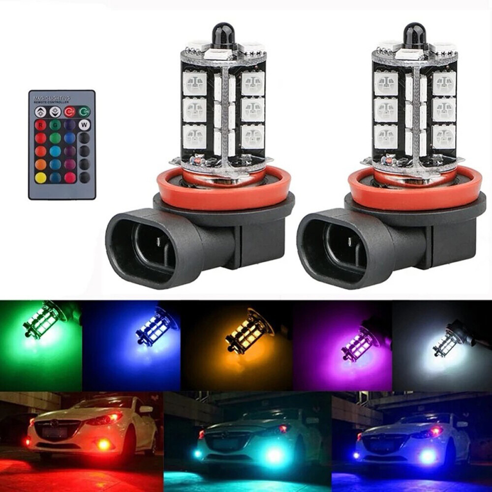 2x RGB H11 H9 H8 5050 27SMD Fa - Voice Control Light Bulb reseña y precio