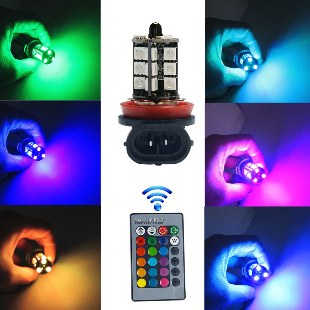 2x RGB H11 H9 H8 5050 27SMD Fa - Voice Control Light Bulb reseña y precio