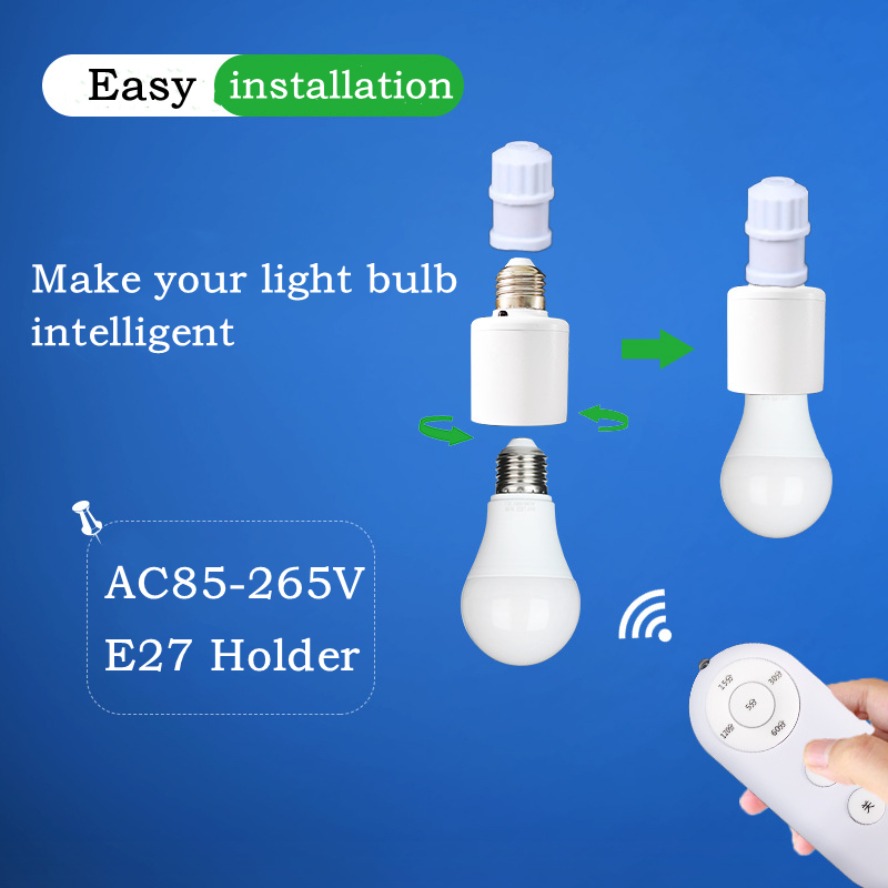Base de Bombilla Inteligente E - Voice Control Light Bulb reseña y precio