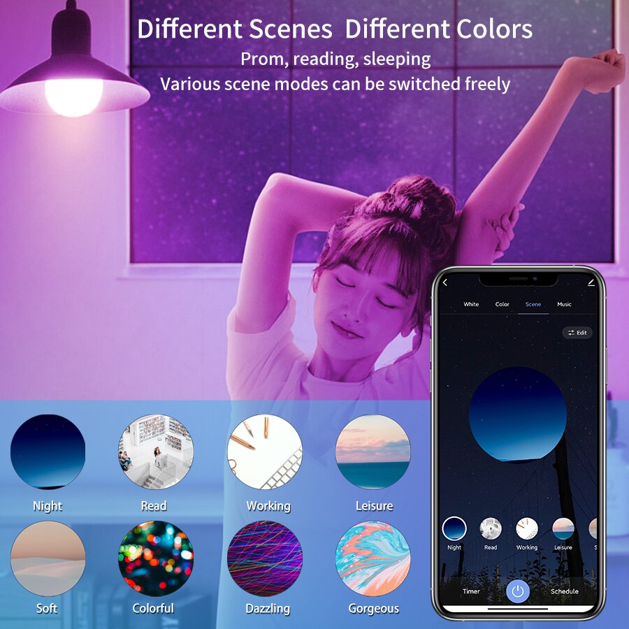 Bombilla LED Inteligente WiFi  - Voice Control Light Bulb reseña y precio