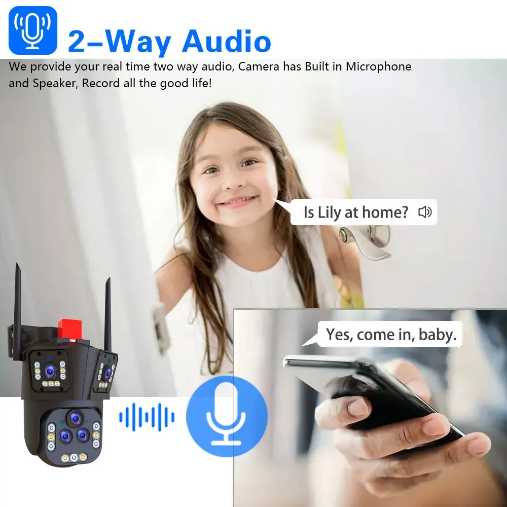 Ultra 20MP 10K WIFI PTZ Contro - Smart Home Cctv Camera reseña y precio