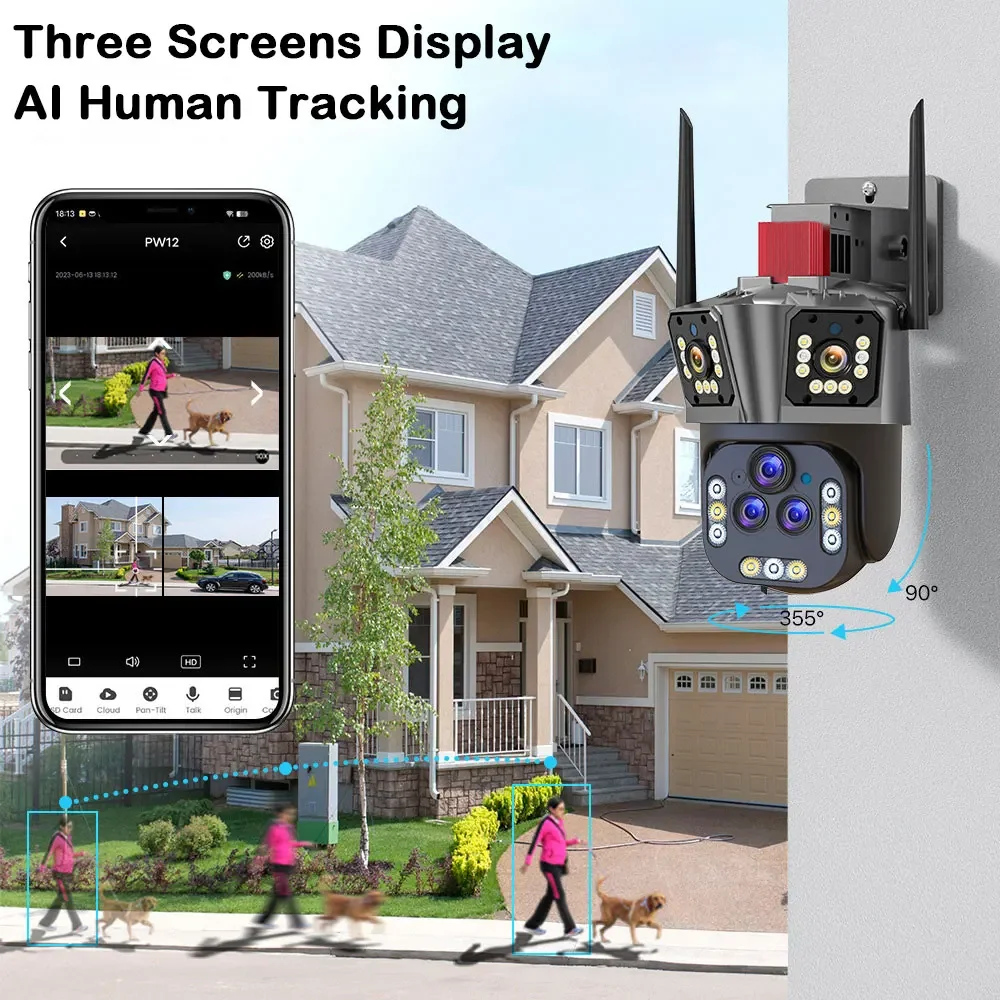 Ultra 20MP 10K WIFI PTZ Contro - Smart Home Cctv Camera reseña y precio
