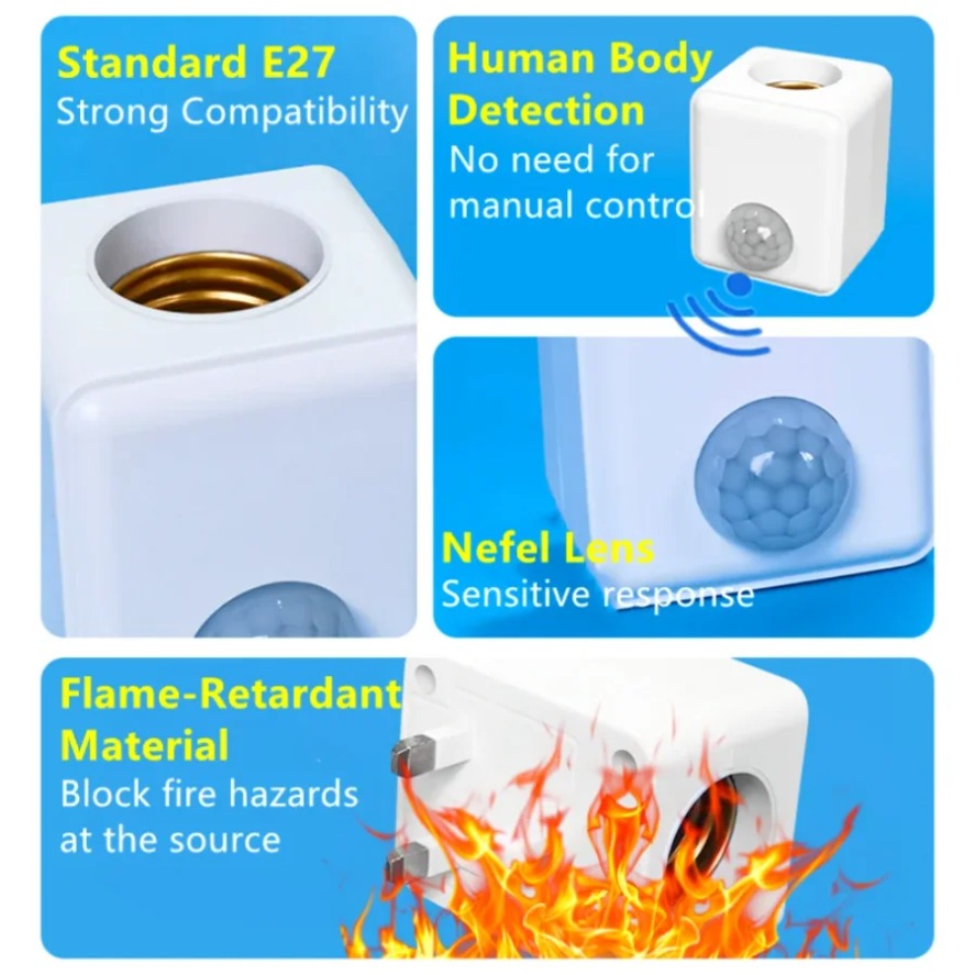 Base de Lámpara con Sensor de  - Voice Control Light Bulb reseña y precio