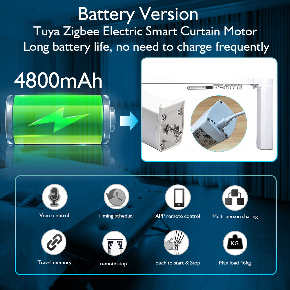 Motor de cortina eléctrica con - Smart Home Blinds reseña y precio
