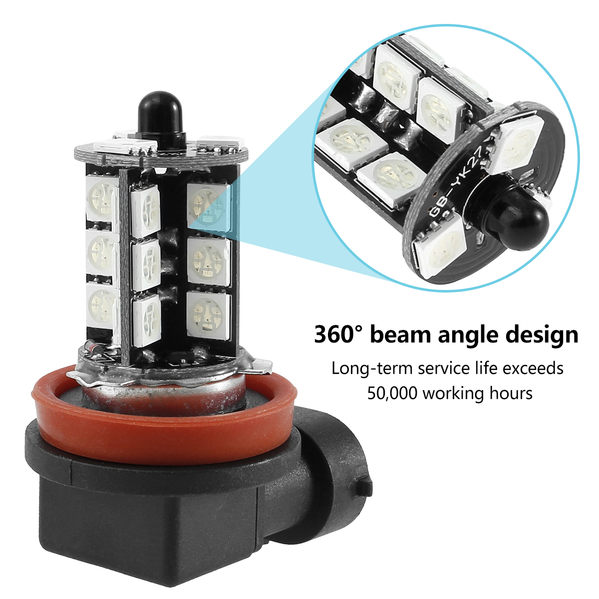 2 uds 27 luces antiniebla LED  - Voice Control Light Bulb reseña y precio