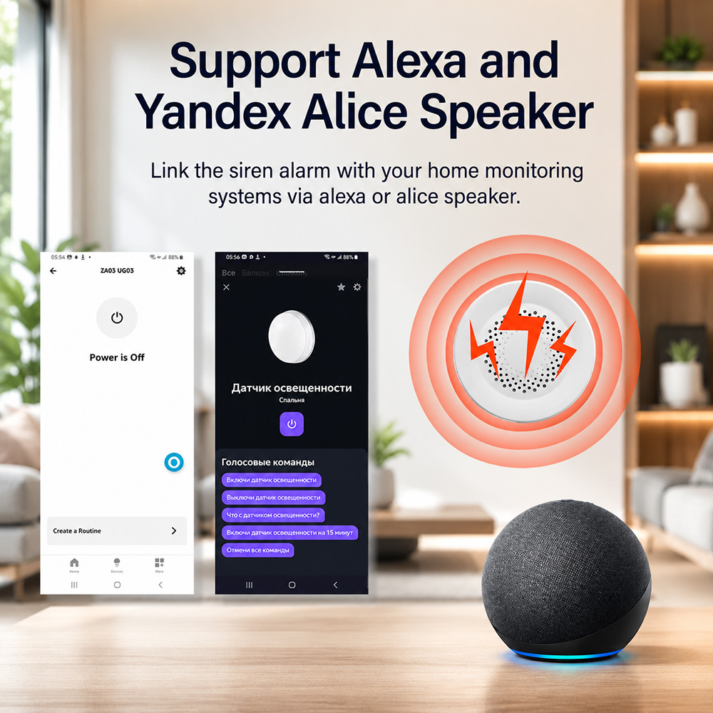 Alarma con Sirena Tuya Zigbee  - Smart Home Yandex reseña y precio
