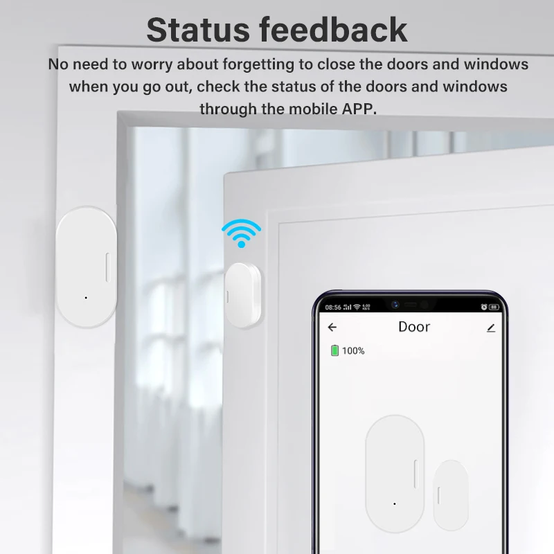 Tuya-Sensor de puerta intelige - Smart Home Zigbee 3.0 reseña y precio
