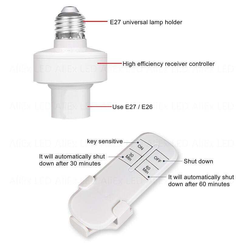 Lámpara LED E27 RF de 433MHz,  - Voice Control Light Bulb reseña y precio